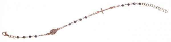 Bracciale rosario Prega&Ama in argento925 con pietre grigie - cod.61124