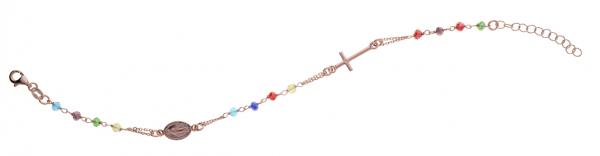Bracciale rosario Prega&Ama in argento925 con pietre multicolor - cod.61097