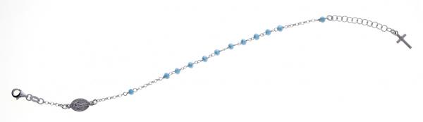 Bracciale rosarioPrega&Ama in argento925 con pietre turchesi- cod.61133