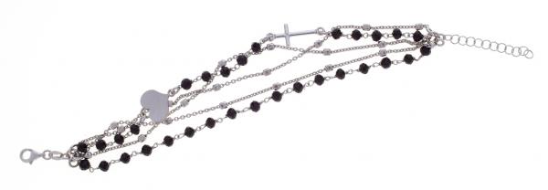 Bracciale rosario 5 fili in argento925 Prega & Ama - cod.61188