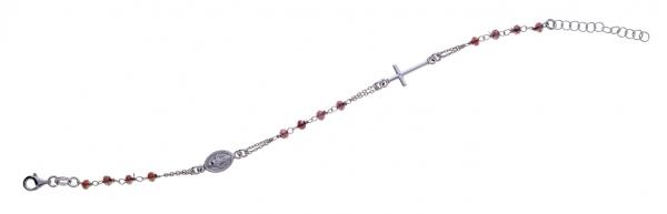 Bracciale rosario Prega&Ama in argento925 con pietre viola - cod.61148